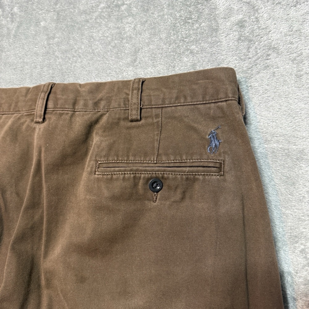 Polo Ralph Lauren Preston Pant Mens 36x32 Brown Chino Cotton Trousers 36x31 - Picture 4 of 7